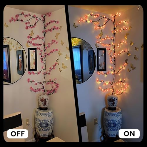 Guirlande fleurs de cerisier LED USB pour eclairage mural doux - 5