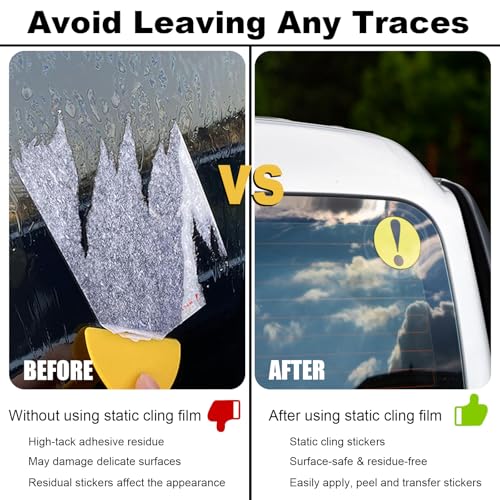 Image of Windshield Sticker Applicator, Stickers Shield for Windshields High Transparent Film Sticker Sheets Static Cling for Stickers, Easy Application, Removal and Re-Application (10 pcs 5x7 inch)