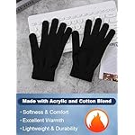 Cooraby 12 Pairs Winter Magic Gloves Stretchy Warm Knit Gloves with Mesh Storage Bag for Men or Women - Image 3