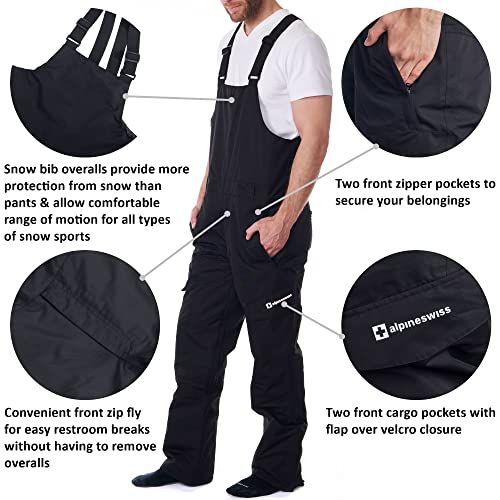 Alpine Swiss Macacões Masculinos De Neve Com Isolamento À Prova D'Água Inverno Esqui Snowboard Calç