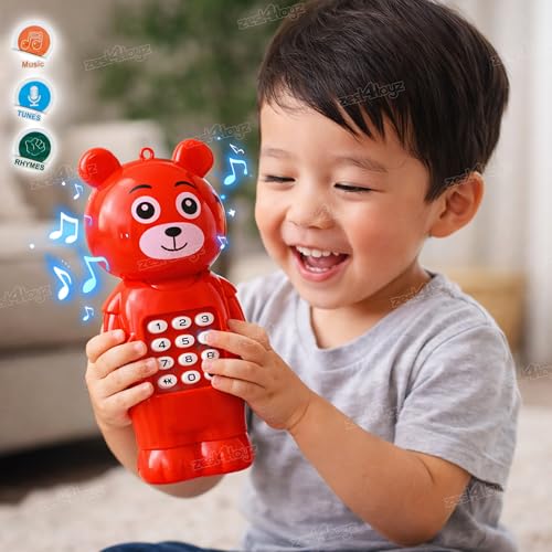 Image of Zest 4 Toyz Toy Phone for Kids Musical Mobile Phone Toy with Light & Sound Toys for Baby Pretend Play Mini Cell Phone Toy Birthday Gifts for Kids - Multicolor (Pack of 1)