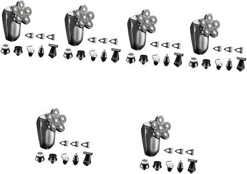 FOMIYES 6 Sets Electric Shaver Beard Trimmer Nose Hair Clipper Facial kit Electric Body Shaver Men Body Shaver Hair Clippers kit Waterproof Shaver