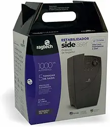 RAGTECH – Estabilizador Side Laser SDL 1.000 (Para impressoras a laser) – 1.000VA/1.000W – 220V – 5 tomadas – Modelo 5384