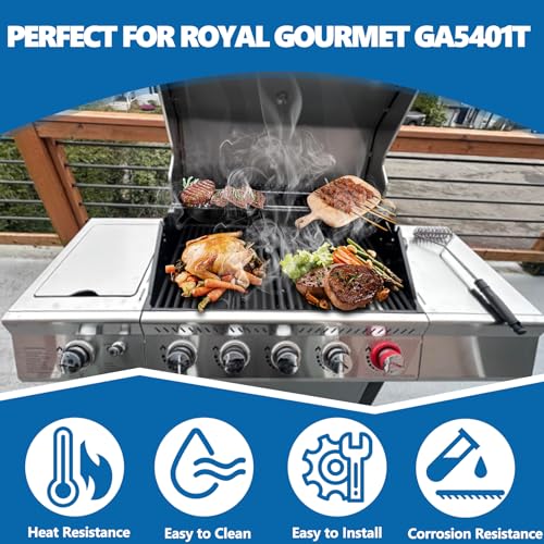 Image of SafBbcue Grill Warming Rack for Royal Gourmet GA5401T, Stainless Steel Grill Upper Rack for Royal 5 Burner Gourmet, Replacement Parts for Royal Gourmet Propane Gas Grills