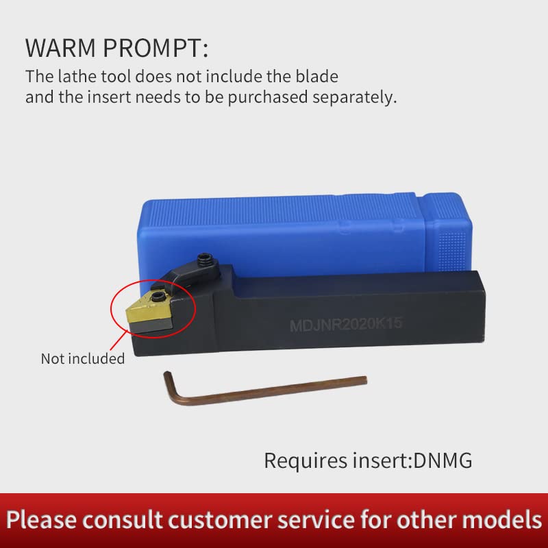 1pc MDJNR2020 MDJNR2525 External Turning Tool Holder DNMG Carbide Inserts Lathe Bar CNC Cutting Tools Set(No Insert)(MDJNR2525M15)