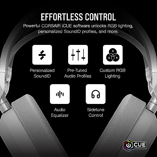 Corsair HS80 MAX Wireless Bluetooth PC PS5 Switch Gaming Headset – White - image 7