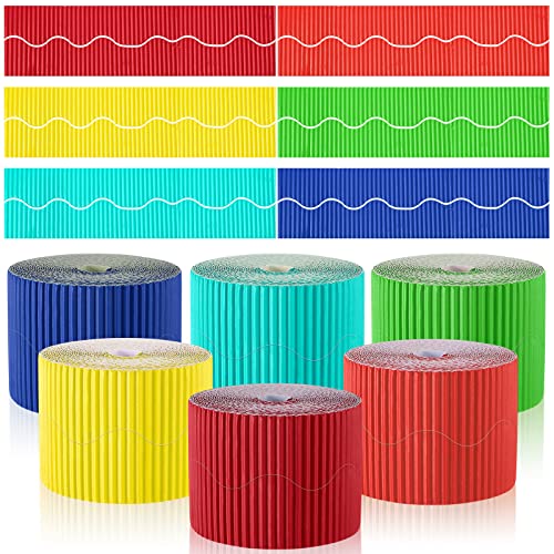 Frise décorative en papier ondulé de 90 m multicolore pour bordure de tableau - 2