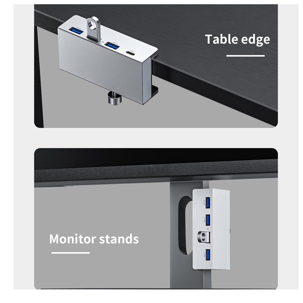 USB 3.0 typ C HUB zewnętrzny rozdzielacz wieloportowy ze stopu aluminium wysoka prędkość rozszerzenie 5 GBPS transmisja danych na biurko