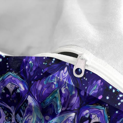 Parure de lit Mandala Violet en microfibre de style bohème chic pour lit simple - 8