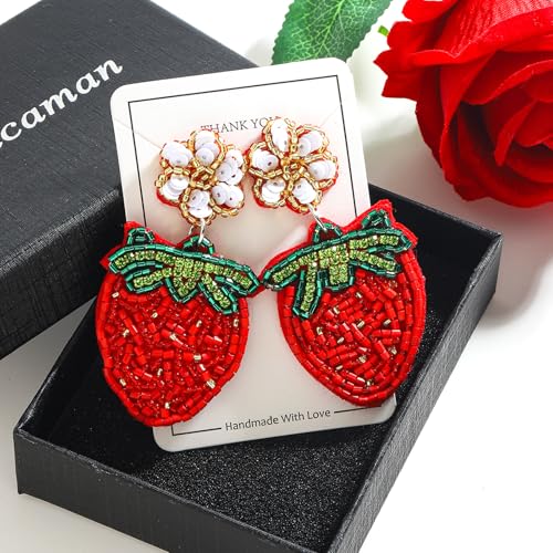 Adorable Fruit Dangle Earrings for Women, Multiple Summer Fruits Drop Earring for Tropical Novelty Jewelry Gifts3