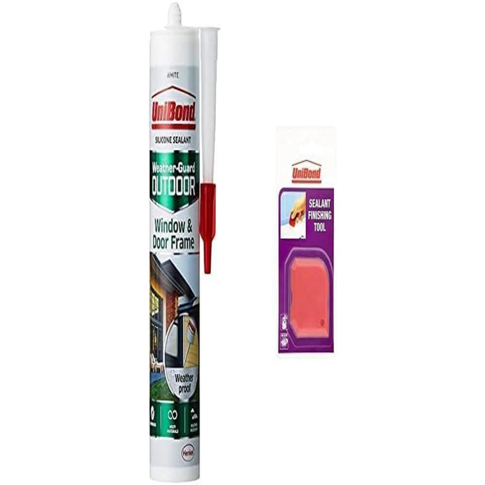 Unibond Outdoor Window And Door Frame Sealant White Including Finishing Tool