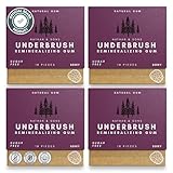 UnderBrush Berry Remineralizing Gum – Refreshing Berry Flavor - Sugar-Free Xylitol Gum with Hydroxyapatite – No Gluten, Aspartame and Sucralose - Tree Sap Chewing Base – 4 Pack