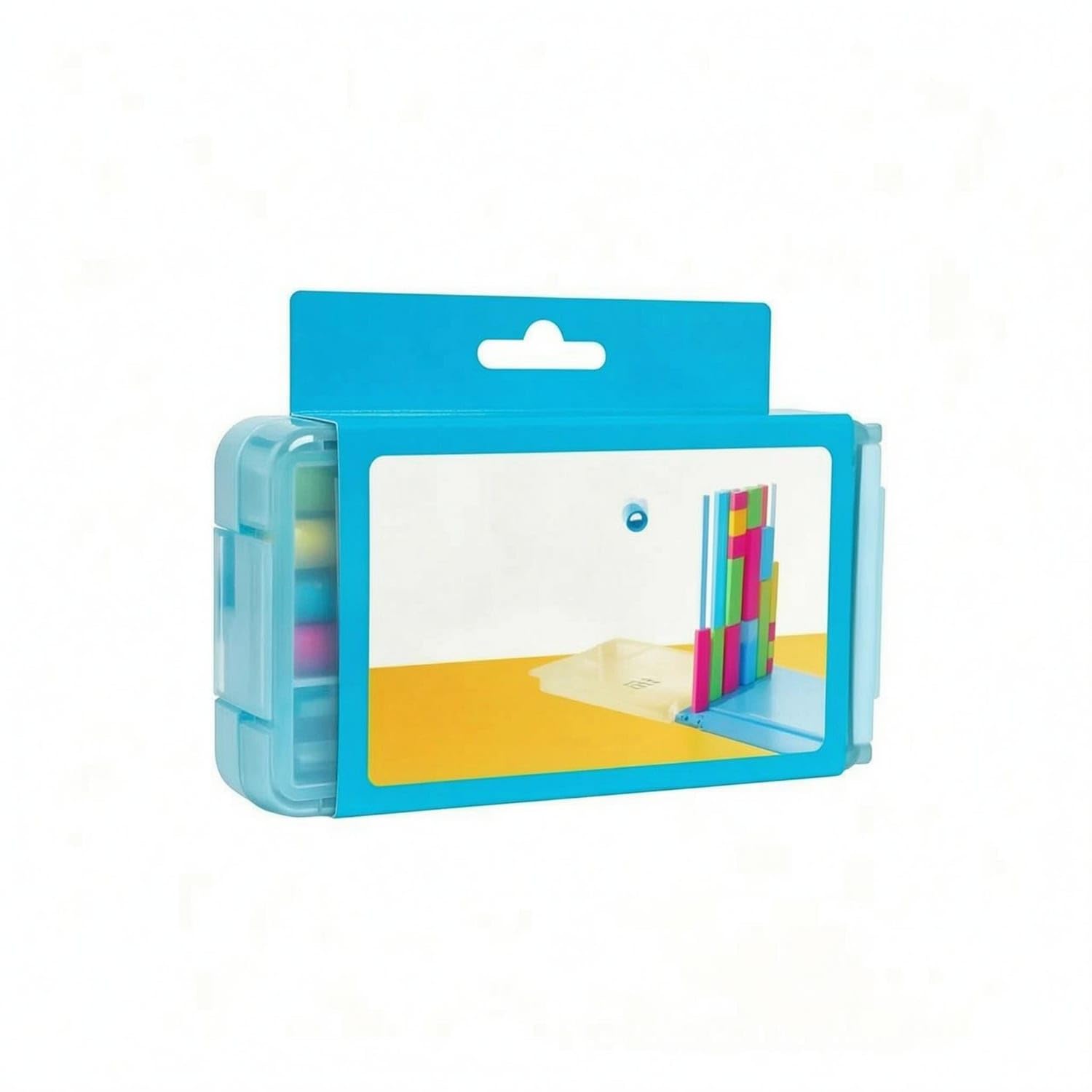 Carry Handle Color Stacking Challenge Game Bright Colors Color Matching Challenge Game Clear Window Plastic, Color Stack Game-image-47