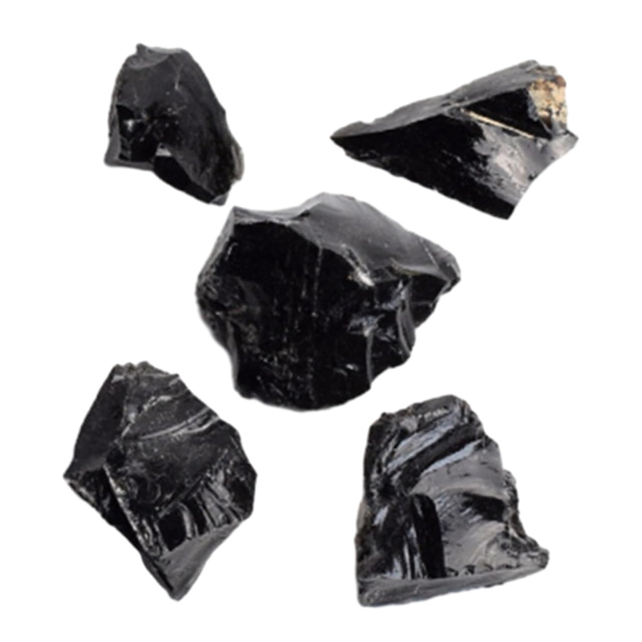 CALLARON 5 Sätze Obsidian Duftstein Chakra Ausgleichssteine ​​Meditationsstein Büro Obsidian Stein Dekorativer Obsidian Stein Obsidian Stein Dekore Obsidian Steine ​​Natürlicher 5 Stücke * 5