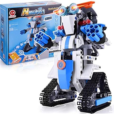 CIRO Roboter Kinder Spielzeug Bausatz Programmierbarer and Ferngesteuerter Steuerung per APP und Fernbedienung STEM Technik Spielzeug Weihnacgtengeschenkes Cover