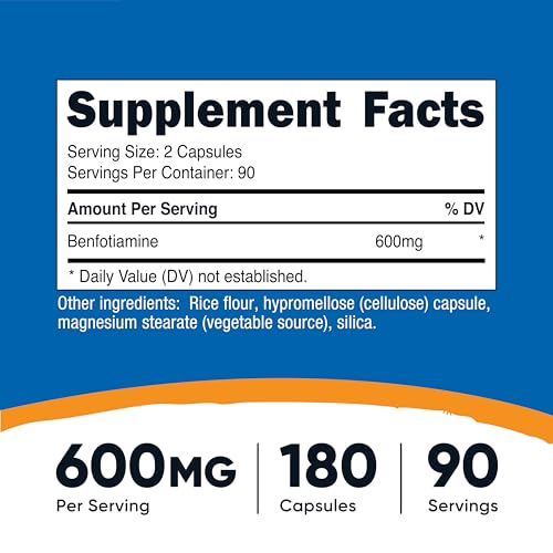 Nutricost Benfotiamine 600mg Capsules