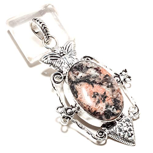 Pendentif pierre précieuse fossile argent 925 pendentif cabochon unique