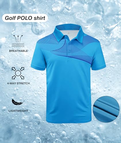 Image of ZITY Golf Polo Shirts for Men Short Sleeve UPF 50+ Athletic Tennis T-Shirt