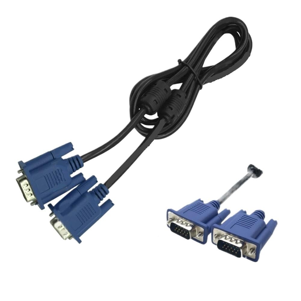 Câble VGA 1,5 m - Large application pratique - Plug Play - VGA mâle vers mâle - Câble de connexion VGA