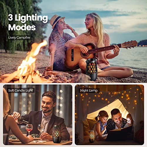 Outdoor Bluetooth Speaker With Lights, Gift For Men Women, Tech Gadget Cool Stuff, Sync Up To 100 Wireless Portable Speaker With Wall Mount/Stake/Hook, Waterproof For Patio/Yard/Party/Camping, 2 Pack #TOP4