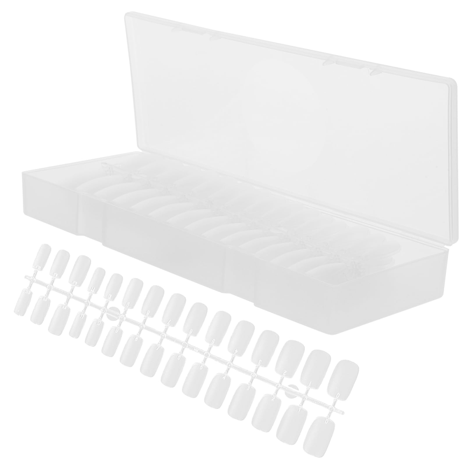FRCOLOR 900pezzi Unghie Trasparenti Copertura Ultra Decorazioni Pratiche Per Manicure Facili Applicare e Riutilizzabili Per Nail Ricostruzione Unghie