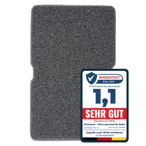 Filter Trockner Wärmepumpentrockner | Schwammfilter Filtermatte Kondenstrockner | für Beko Grundig Blomberg ElektraBregenz | 240 x 150 x 10mm | Flusensieb Fusselfilter 2964840100 (1er-Set)