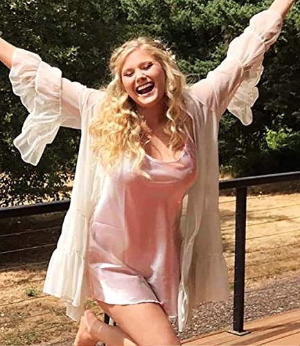 Image of Honeymoon Night Dresses for Women - Lightweight Satin Sleepwear Nighties, Hot Bridal Nightwear Dress and Suit for Women, Ladies Lightweight Wear Comfortable, Stylish Nighty for Girls