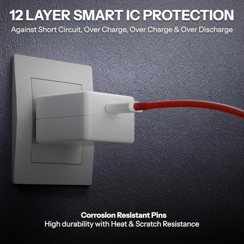 Image of 80w SuperVOOC Fast Charger with Type-C Cable | OnePlus Charger 100W Original Fast Charging Adapter Compatible with OnePlus,Realme,Xiaomi,Poco,iQOO | Supports Warp Dash VOOC QC 3.0