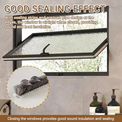 Ventana rectangular de aluminio ventilada con vidrio templado de repuesto 5
