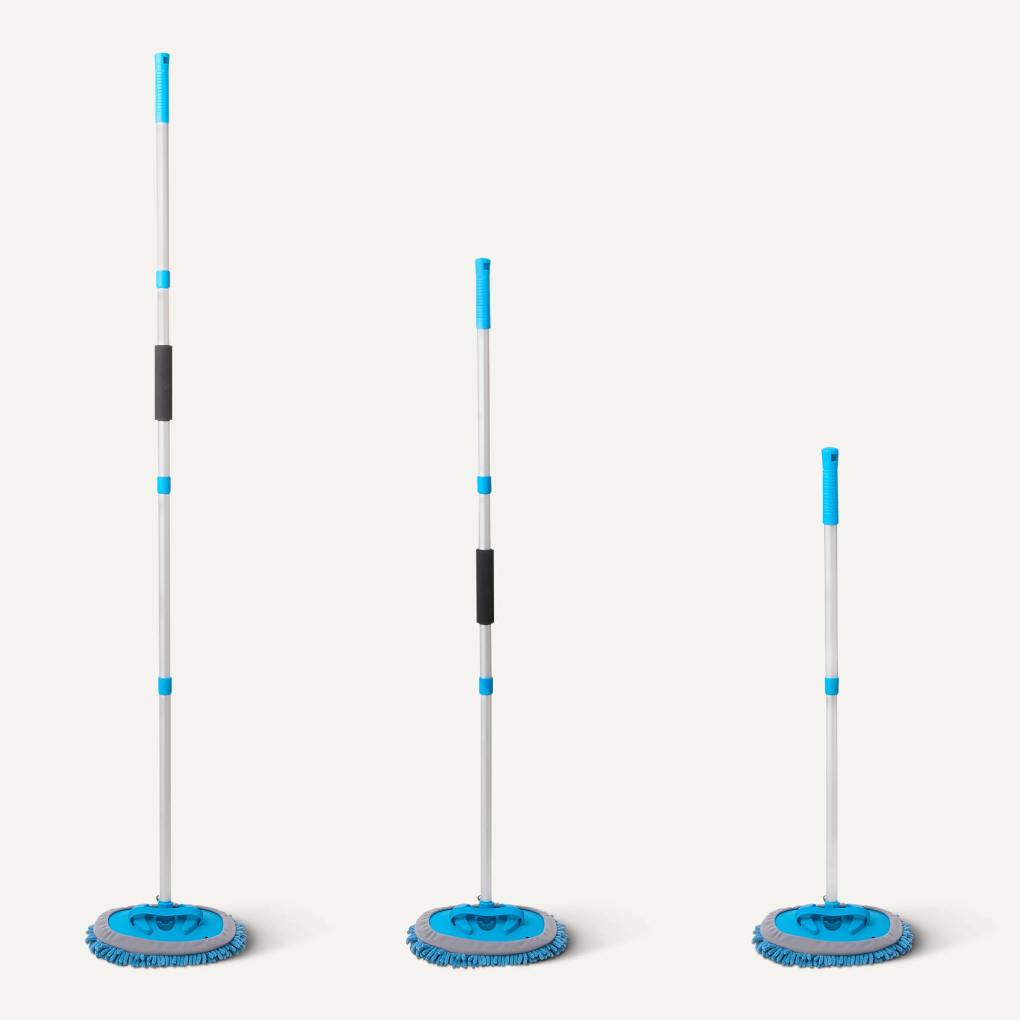 Amazon Basics Spazzola Telescopica per Lavaggio Auto, Manico Lungo estendibile fino a 158 cm, Guanto in Microfibra, Kit Pulizia per Auto, Furgoni, Camion, Blu