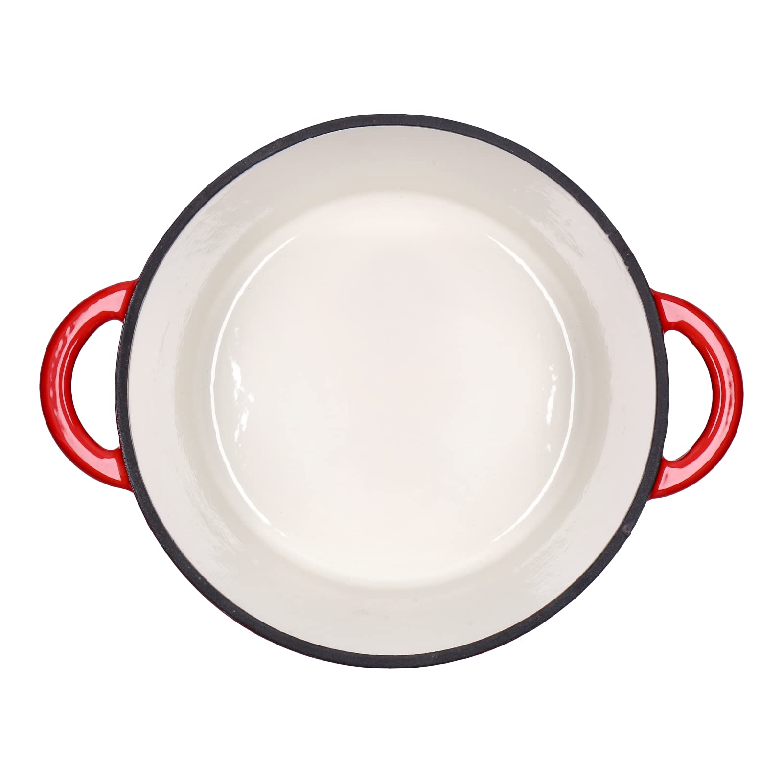 Pentola, casseruola per carne in ghisa smaltata con coperchio 6 l, diametro 28 cm, pomello in acciaio inox, adatto per tutti i piani cottura, compresi quelli a induzione, utilizzabile in forno fino a