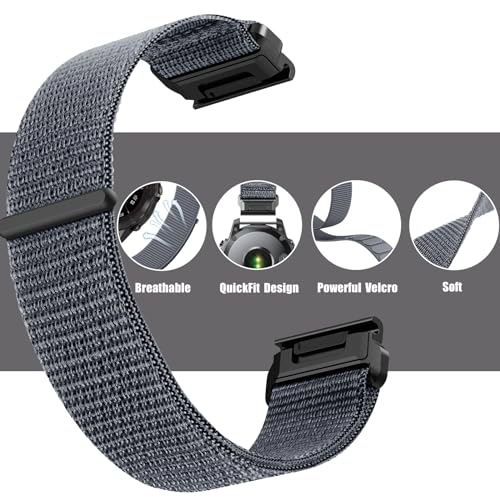 Niboow QuickFit 26mm Strap for Garmin Fenix 8 51mm/Fenix 7X Pro Solar/Fenix 7X/Fenix 6X/Fenix 6X Pro/Fenix 5X/Fenix 5X Puls - Image 2