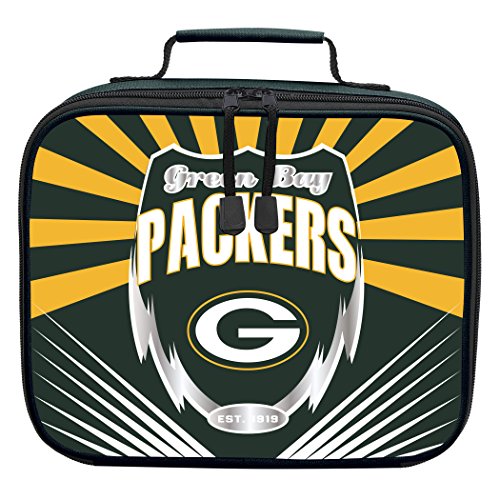 The Northwest Company Officially Licensed NFL Bay Packers "Lightning" Kids Lunch Kit, green