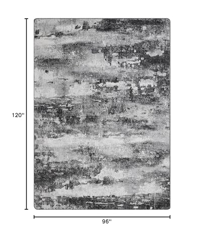 Area Rugs 8x10 for Living Room Bedroom Machine Washable Modern Abstract Soft Dark Large Rugs with Non Slip Backing, Floor Carpet for Dining Room