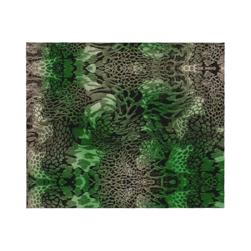 Couverture serpent vert 127x152 cm douce et chaude légère