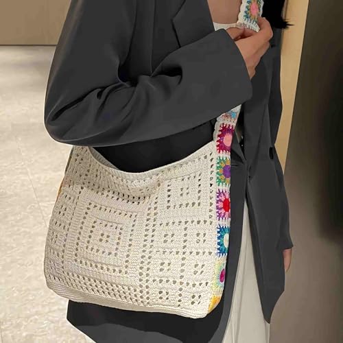 Bolso pequeño de playa tejido para mujer estilo boho miniatura 2
