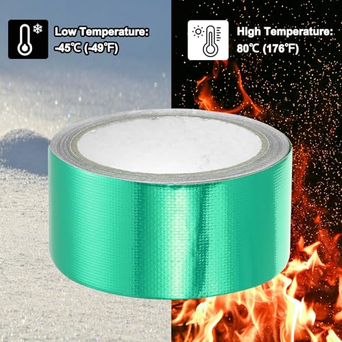 Image of PATIKIL Awning Repair Tape 2 inch x 26ft Waterproof Canvas Tape High Adhesive Tear Repair Patch Kit for PVC Tarpaulin Tent Awning Fabric RV Sail Boat Cover, Green