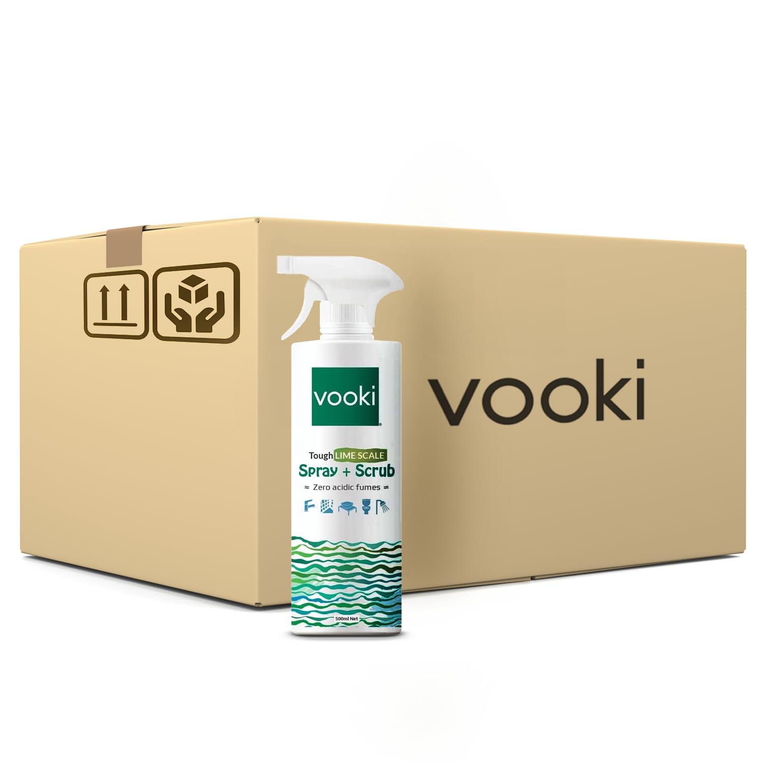 Vooki Ecofriendly Tough Lime Scale Hard Water Stain Remover, Spray and Scrub Cleaner for Bathroom,Taps, Faucet, Basins, Showers & Floor Tiles Cleaner- 500 ml (Pack of 20) (B0D49T9S9Y) Amazon Price History, Amazon Price Tracker