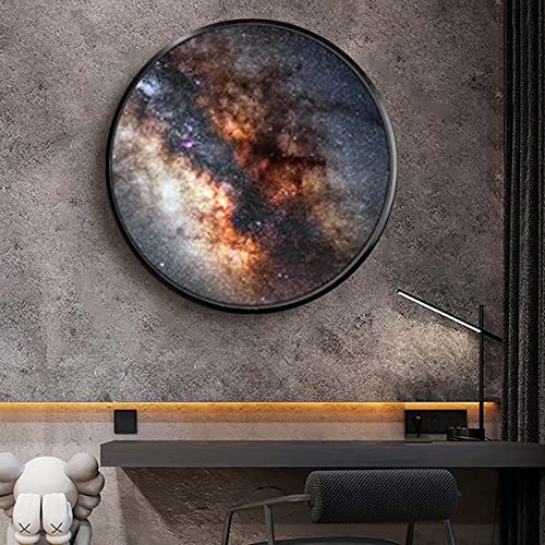 Peinture decorative ronde ciel etoile decoration murale cadre aluminium F