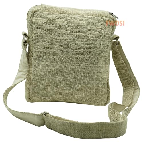 Hemp Canvas Messenger Bag, Mushroom Print, Mini Crossbody Bag for Women and Men2