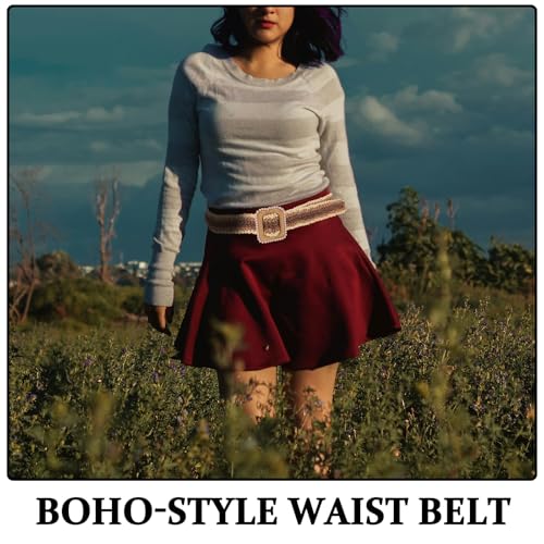 Raffia Belt: Boho Woven Waist Belt for Women Lightweight Adjustable Fashion Waistband for Dresses for Summer Vacation Accessories3