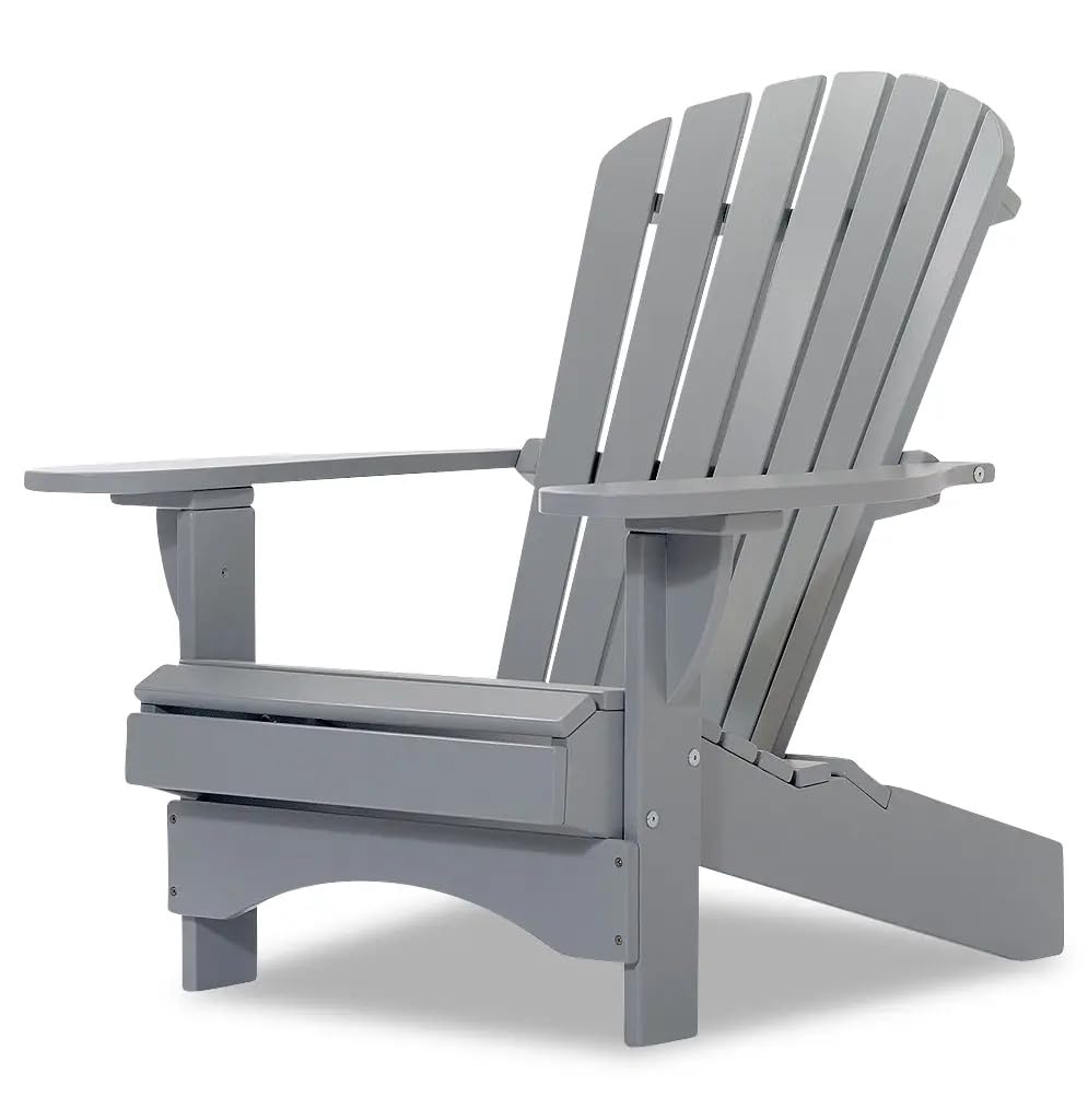 Original Dream-Chairs since 2007 Sedia Adirondack “Comfort” de luxe in grigio sedia da giardino con schienale ergonomico poltrona relax per balcone terrazzo carico massimo 170 kg
