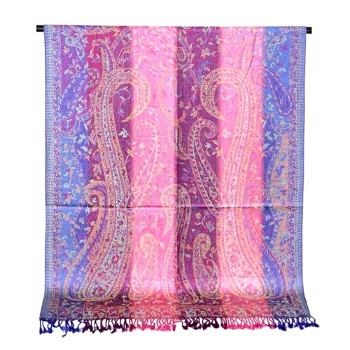 Pashmina Scarf for Women Rainbow Colorful Soft Lightweight Wedding Shawl Wrap2