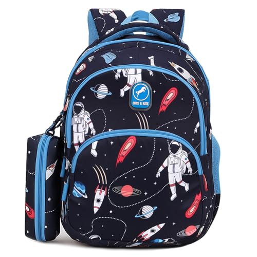Image of Chris & Kate Premium 32 L Multi-Print School Bag for Boys Girls and Kids Spacious Interiors Casual Backpack Perfect for School, College, Everyday Use Includes Free Stationery Pouch and Rain Dust Cover