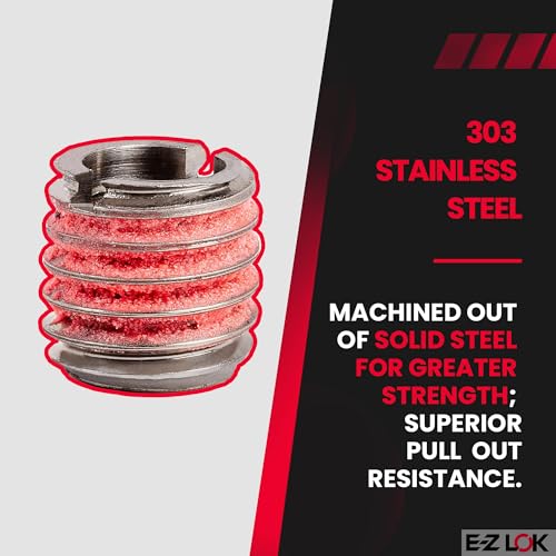 Image of E-Z Lok Externally Threaded Insert, 303 Stainless Steel, 5 /16 inch-24 Internal Threads, 1 /2 inch-13 External Threads, 0.484 inch Length, Made in US (Pack of 5)