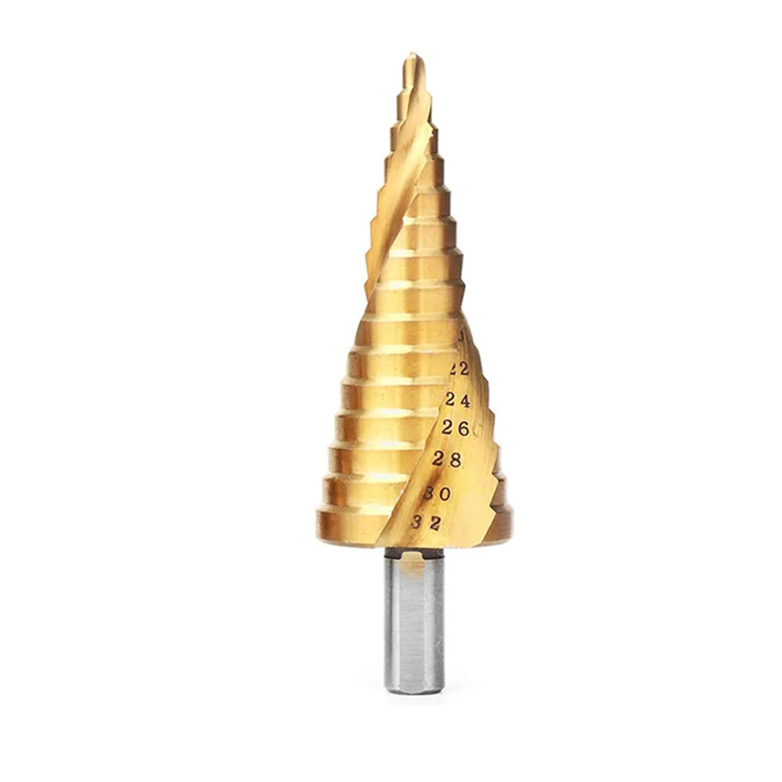 Juego De Brocas De Titanio HSS, 1 Unidad, 4-12, 4-20, 4-32, 6-65mm, Espiral De Metal De Perforación, Acero De Alta Velocidad, Cortador De Agujeros De Madera HSS, Taladro Cónico(6-65)