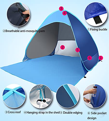 Carpa Playera Automática Portátil para Protección Solar miniatura 3
