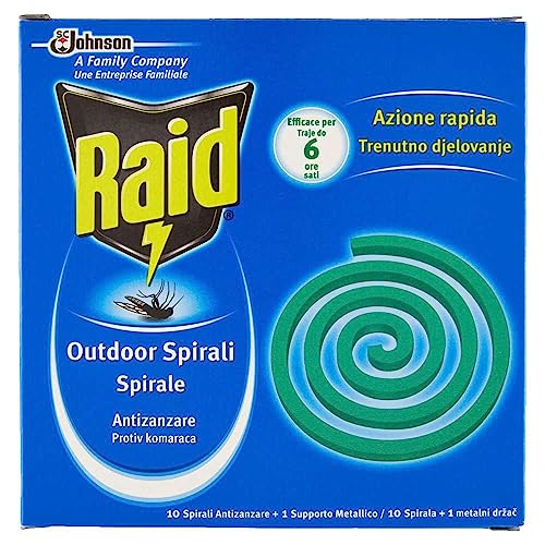 Raid - Espirales antimosquitos, pack de 6 x 10 uds (Total 60 uds)