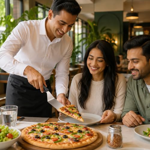 Image of Stainless Steel Pizza Server with Ergonomic Handle | Heavy-Duty Pizza Slice Lifter for Home, Restaurant & Bakery Use | Ideal for Cake, Pie & Pizza Serving