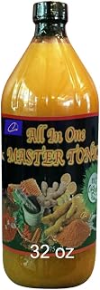 LoveIt Tonic 32oz Natural Apple Cider Vinegar Fire Cider Master Tonic Essential Cleanse Juice with Cinnamon, Cloves, Lemon, Ginger, Turmeric, Cayenne Pepper, Honey, Water | Organic | Kosher | Halal